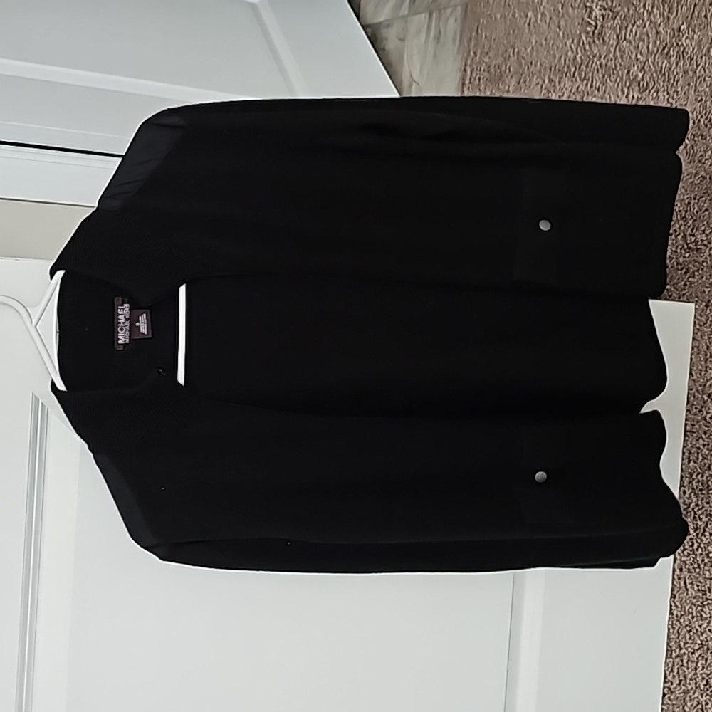 Mems small black Michael kors full zip sweater